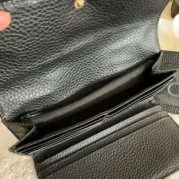 WILSONS LEATHER Wallet Clutch Organizer Removable Checkbook Black - Picture 5 of 5